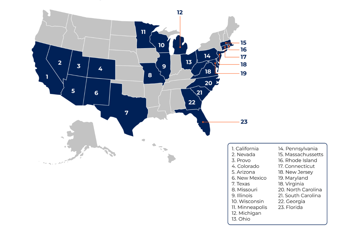 States served by Powersmith